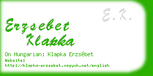 erzsebet klapka business card